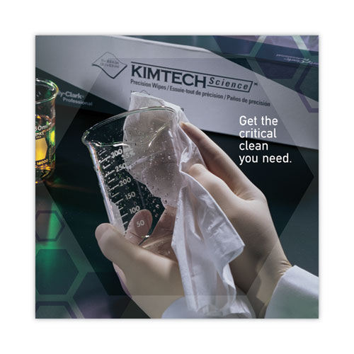 Image of Kimtech™ Precision Wipers, Pop-Up Box, 1-Ply, 4.4 X 8.4, Unscented, White, 280/Box, 60 Boxes/Carton