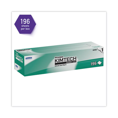 Image of Kimtech™ Kimwipes Delicate Task Wipers, 1-Ply, 11.8 X 11.8, Unscented, White, 198/Box, 15 Boxes/Carton