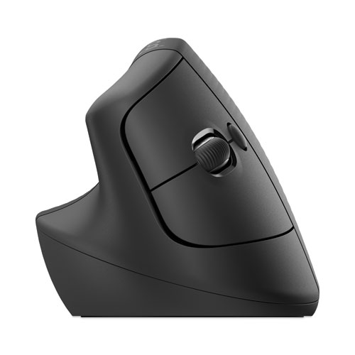Image of Logitech® Lift Vertical Ergonomic Mouse, 2.4 Ghz Frequency/32 Ft Wireless Range, Left Hand Use, Graphite