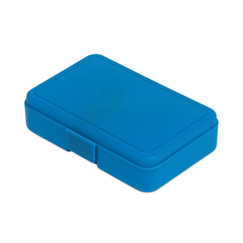 Image of Antimicrobial Pencil Box, 7.97 x 5.43 x 2.02, Blue