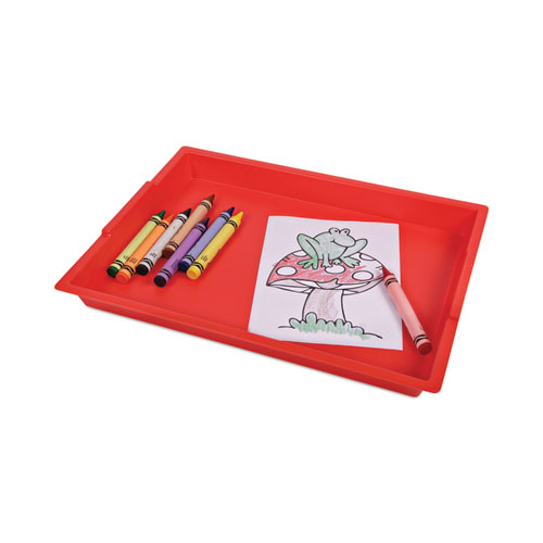 Image of Deflecto® Little Artist Antimicrobial Finger Paint Tray, 16 X 1.8 X 12, Red