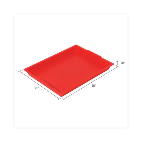 Little Artist Antimicrobial Finger Paint Tray, 16 x 1.8 x 12, Red
