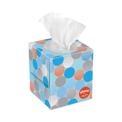 Image of Kleenex® Anti-Viral Facial Tissue, 3-Ply, White, 55 Sheets/Box, 27 Boxes/Carton