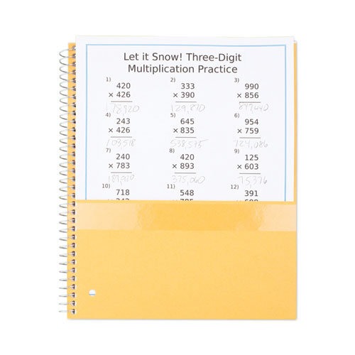Image of Five Star® Wirebound Notebook With Two Pockets, 1-Subject, Wide/Legal Rule, Red Cover, (100) 10.5" X 8" Sheets