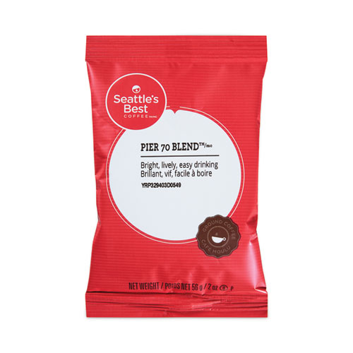 Premeasured Coffee Packs, Pier 70 Blend, 2.1 oz Packet, 72/Box