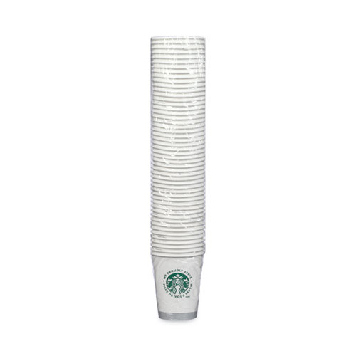 Image of Starbucks® Hot Cups, 12 Oz, White With Green Starbucks Logo, 1,000/Carton