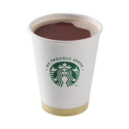 Image of Starbucks® Hot Cups, 12 Oz, White With Green Starbucks Logo, 1,000/Carton
