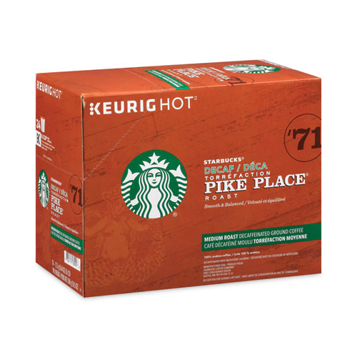 Pike Place Decaf Coffee K-Cups Pack, 24/Box