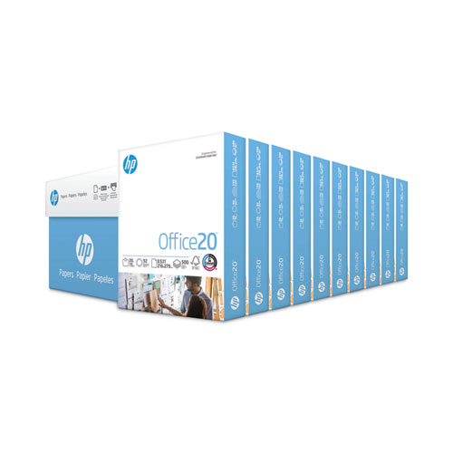 Office20 Paper, 92 Bright, 20 lb Bond Weight, 8.5 x 11, White, 500 Sheets/Ream, 10 Reams/Carton