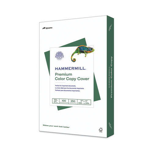 Image of Hammermill® Premium Color Copy Cover, 11 X 17, Smooth Photo White, 250/Pack