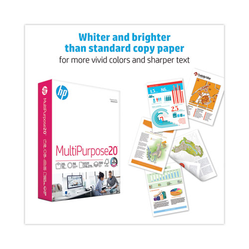 Image of Hp Papers Multipurpose20 Paper, 96 Bright, 20 Lb Bond Weight, 8.5 X 11, White, 500/Ream