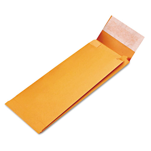 Redi-Strip Kraft Expansion Envelope, #14, Square Flap, Redi-Strip Adhesive Closure, 5 x 11, Brown Kraft, 25/Box
