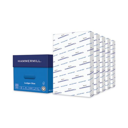 Image of Hammermill® Copy Plus Print Paper, 92 Bright, 20 Lb Bond Weight, 11 X 17, White, 500 Sheets/Ream, 5 Reams/Carton