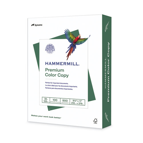 Image of Hammermill® Premium Color Copy Print Paper, 100 Bright, 28 Lb Bond Weight, 8.5 X 11, Photo White, 500/Ream