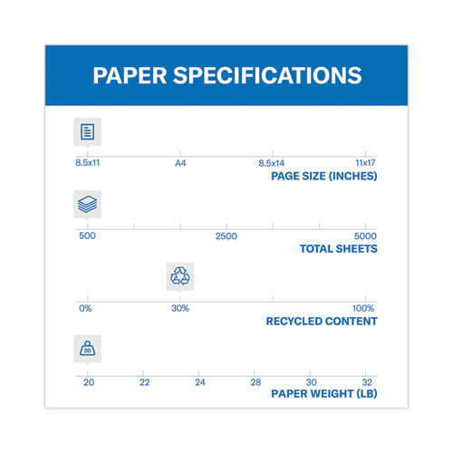 Image of Hammermill® Colors Print Paper, 20 Lb Bond Weight, 8.5 X 11, Blue, 500/Ream