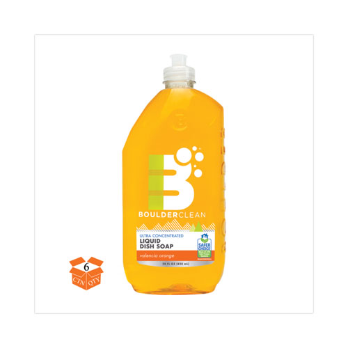 Liquid Dish Soap, Valencia Orange, 28 oz Bottle, 6/Carton