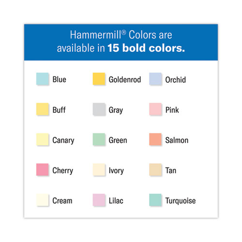 Image of Hammermill® Colors Print Paper, 20 Lb Bond Weight, 8.5 X 11, Blue, 500 Sheets/Ream, 10 Reams/Carton