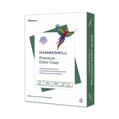 Hammermill® Premium Color Copy Print Paper, 100 Bright, 32 lb Bond Weight, 8.5 x 11, Photo White, 500/Ream