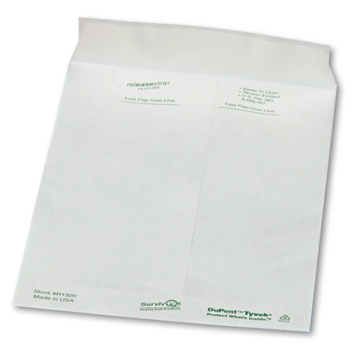 Lightweight 14 lb Tyvek Catalog Mailers, #6 1/2, Square Flap, Redi-Strip Adhesive Closure, 6 x 9, White, 100/Box