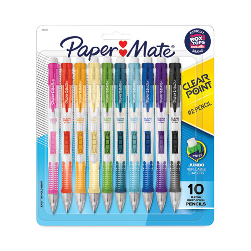 Paper Mate Clear Point 3pk #2 Mechanical Pencils With Eraser