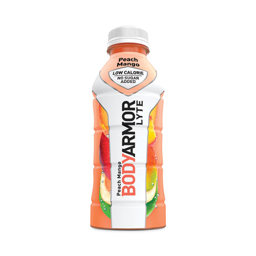 BodyArmor LYTE Sports Drink, Peach Mango, 16 oz Bottle, 12/Pack