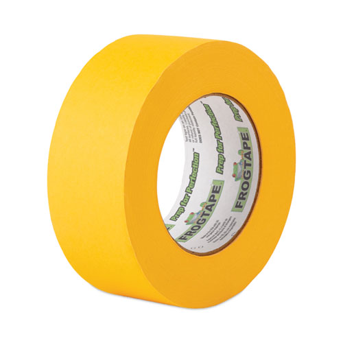 Image of Duck® Frogtape Performance Grade Masking Tape, 3" Core, 1.88" X 60 Yds, Gold, 3/Pack, 8 Packs/Carton