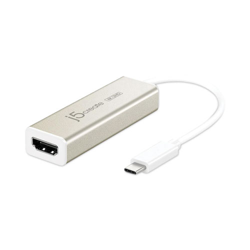 Image of J5Create® Usb-C To Hdmi Adapter, 5.71", Silver/White