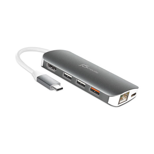 USB-C Multiport Adapter, Gray/White