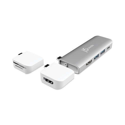 UltraDrive USB-C Dual Display Modular Minidock, Silver