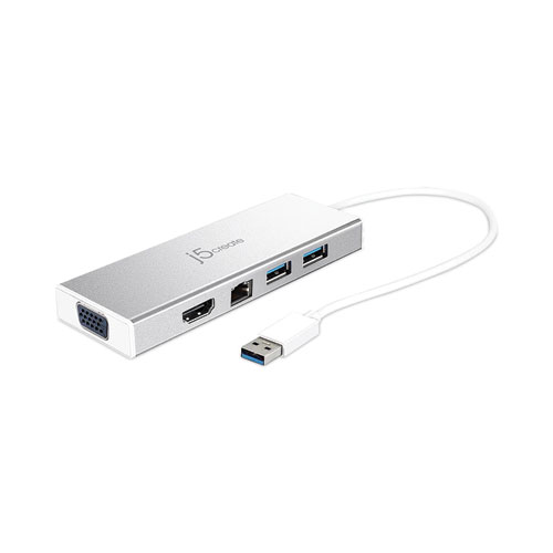 Image of Dual Monitor Docking Station for PC/Mac, Silver