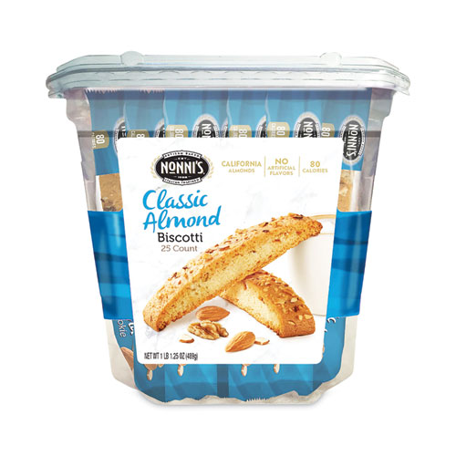 Biscotti, Classic Almond, 0.69 oz Individually Wrapped, 25/Pack