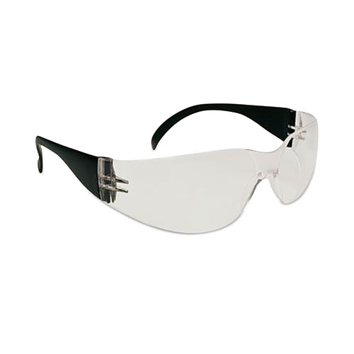 Zenon Z12 Rimless Indoor/Outdoor Optical Eyewear, Anti-Fog, Scratch-Resistant, Clear Lens, Black Temples