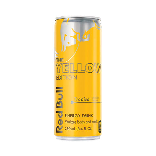 The Yellow Edition Tropical Energy Drink, Tropical Punch, 8.4 oz Can, 24/Carton