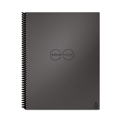Image of Rocketbook Core Smart Notebook, Medium/College Rule, Gray Cover, (16) 11 X 8.5 Sheets