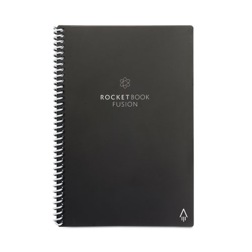 Image of Rocketbook Fusion Smart Notebook, Seven Assorted Page Formats, Black Cover, (21) 8.8 X 6 Sheets