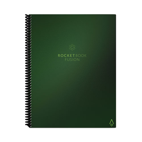Image of Rocketbook Fusion Smart Notebook, Seven Assorted Page Formats, Terrestrial Green Cover, (21) 11 X 8.5 Sheets