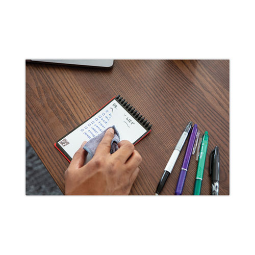 Mini Notepad, Black Cover, Dot Grid Rule, 3 x 5.5, White, 24 Sheets
