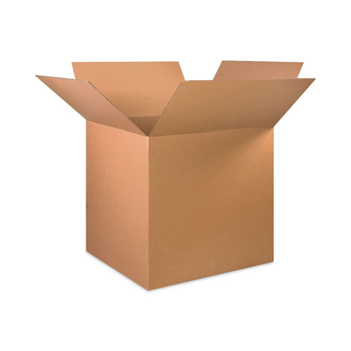 Heavy-Duty Double-Wall Shipping Boxes, 275lb Mullen Rated, Regular Slotted Container, 24" x 24" x 12", Brown Kraft, 10/Bundle