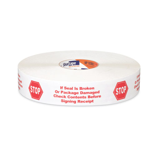 Shurtape® HP 240 Packing Tape, 1.88" x 1,000 yds, White with Red Print, 6/Carton