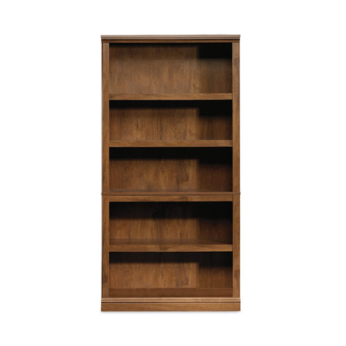Select Collection Bookcase, Five-Shelf, 35.27w x 13.22d x 69.76h, Oiled Brown