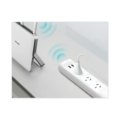 Kasa Smart WiFi 3-Outlet Power Strip, 3 AC Outlets/2 USB Ports, White