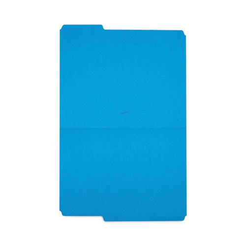 Reinforced Top Tab File Folders, 1/3-Cut Tabs: Assorted, Letter Size, 10.5-pt Stock, Blue, 24/Pack