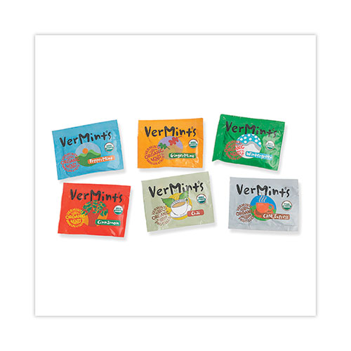 VerMints® VerMints Organic Mints/Pastilles, Assorted Flavors, 2 Mints/0.7 oz Individually Wrapped, 120/Box