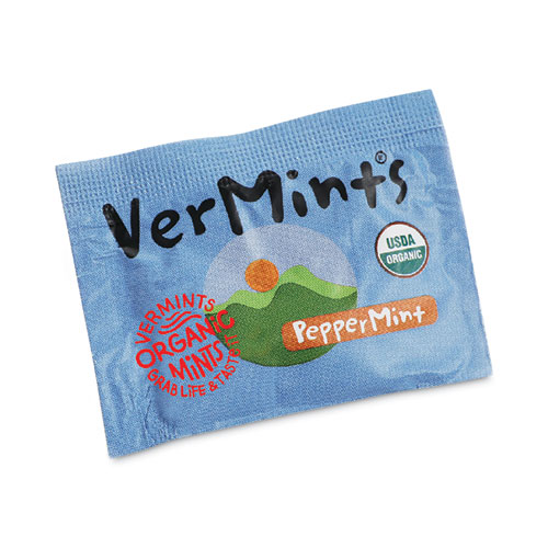 VerMints® VerMints Organic Mints/Pastilles, Peppermint, 2 Mints/0.7 oz Individually Wrapped, 100/Box