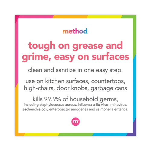 Image of Method® Antibacterial Spray, Citron Scent, 28 Oz Plastic Bottle, 8/Carton