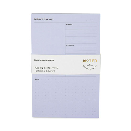 Adhesive Daily Planner Sticky-Note Pads, Daily Planner Format, 4.9" x 7.7", Blue, 100 Sheets/Pad