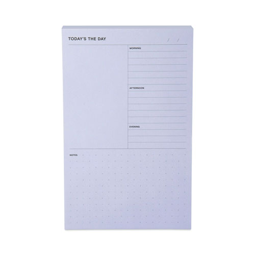 Noted By Post-It® Brand Adhesive Daily Planner Sticky-Note Pads, Daily Planner Format, 4.9" X 7.7", Blue, 100 Sheets/Pad