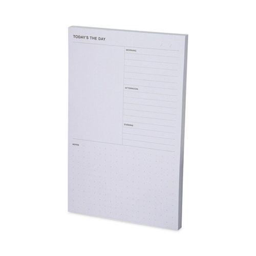 Image of Noted By Post-It® Brand Adhesive Daily Planner Sticky-Note Pads, Daily Planner Format, 4.9" X 7.7", Gray, 100 Sheets/Pad