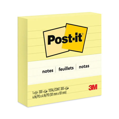 Image of Original Pads in Canary Yellow, Note Ruled, 4" x 4", 300 Sheets/Pad