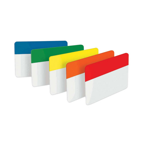 Image of Post-It® Tabs Solid Color Tabs, 1/5-Cut, Assorted Colors, 2" Wide, 30/Pack
